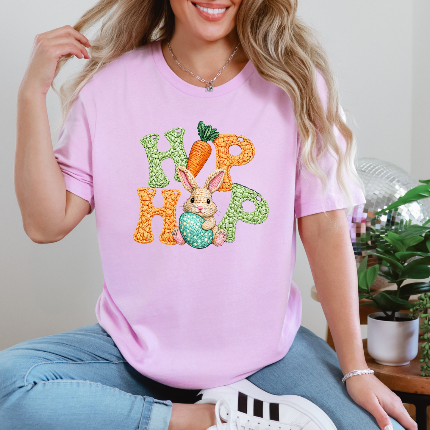 Faux Yarn Hip Hop Graphic Tee