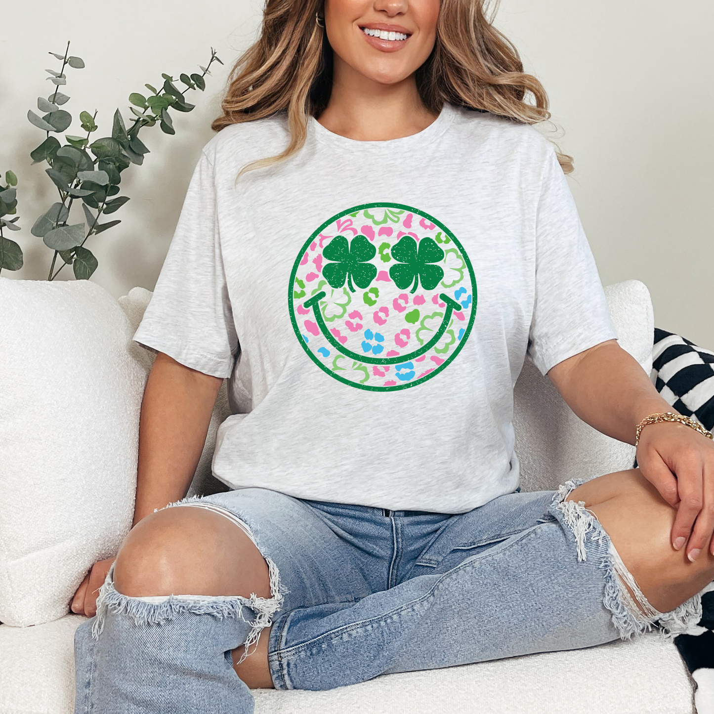 Lucky Charm Smiley Face Graphic Tee
