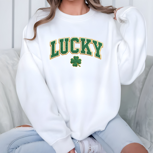 Faux Yarn Lucky Sweatshirt