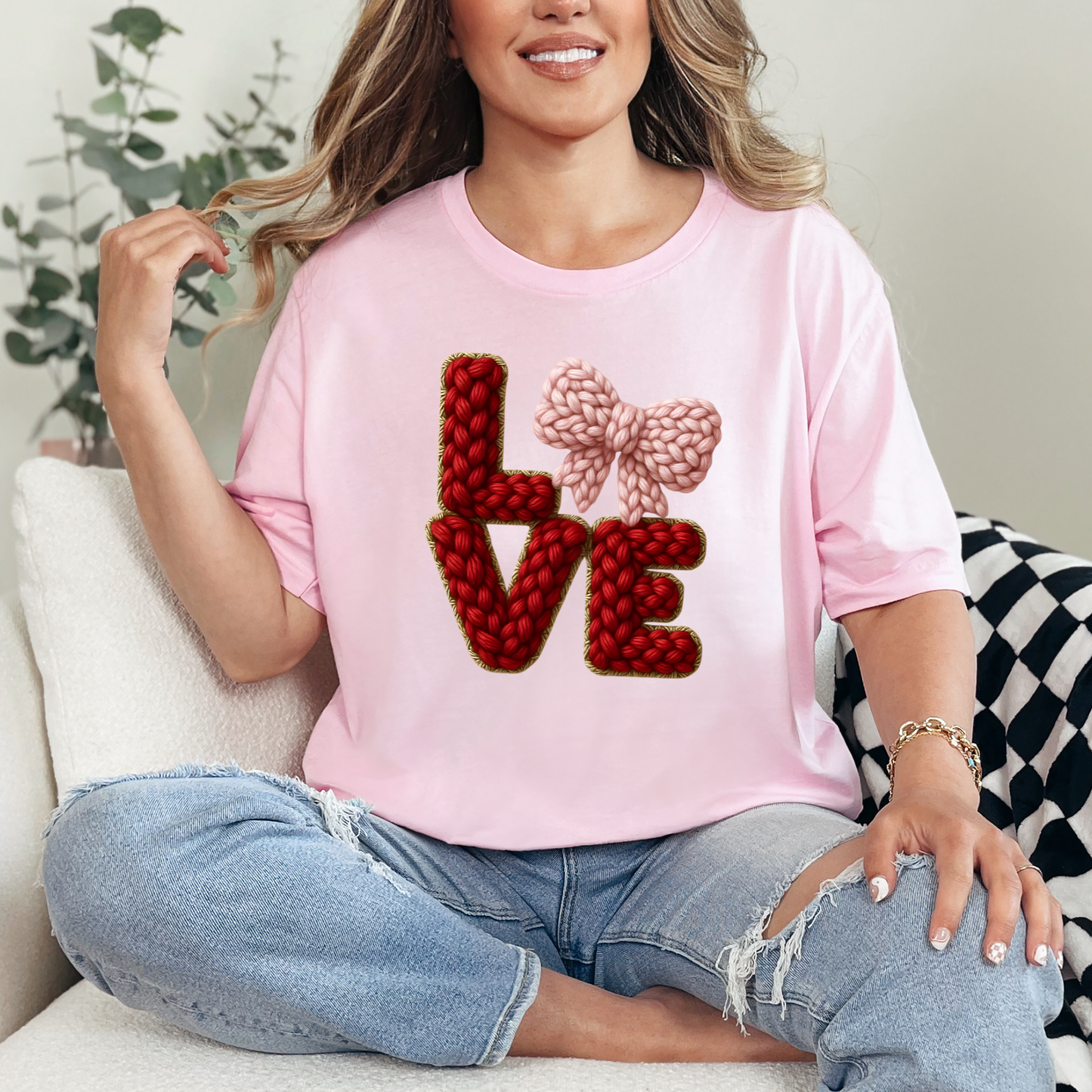 Faux Yarn Love Graphic Tee