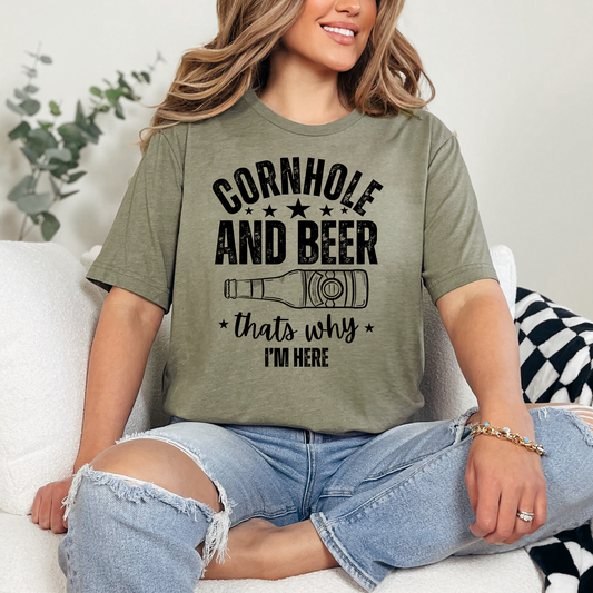 Cornhole and Beer Graphic Tee
