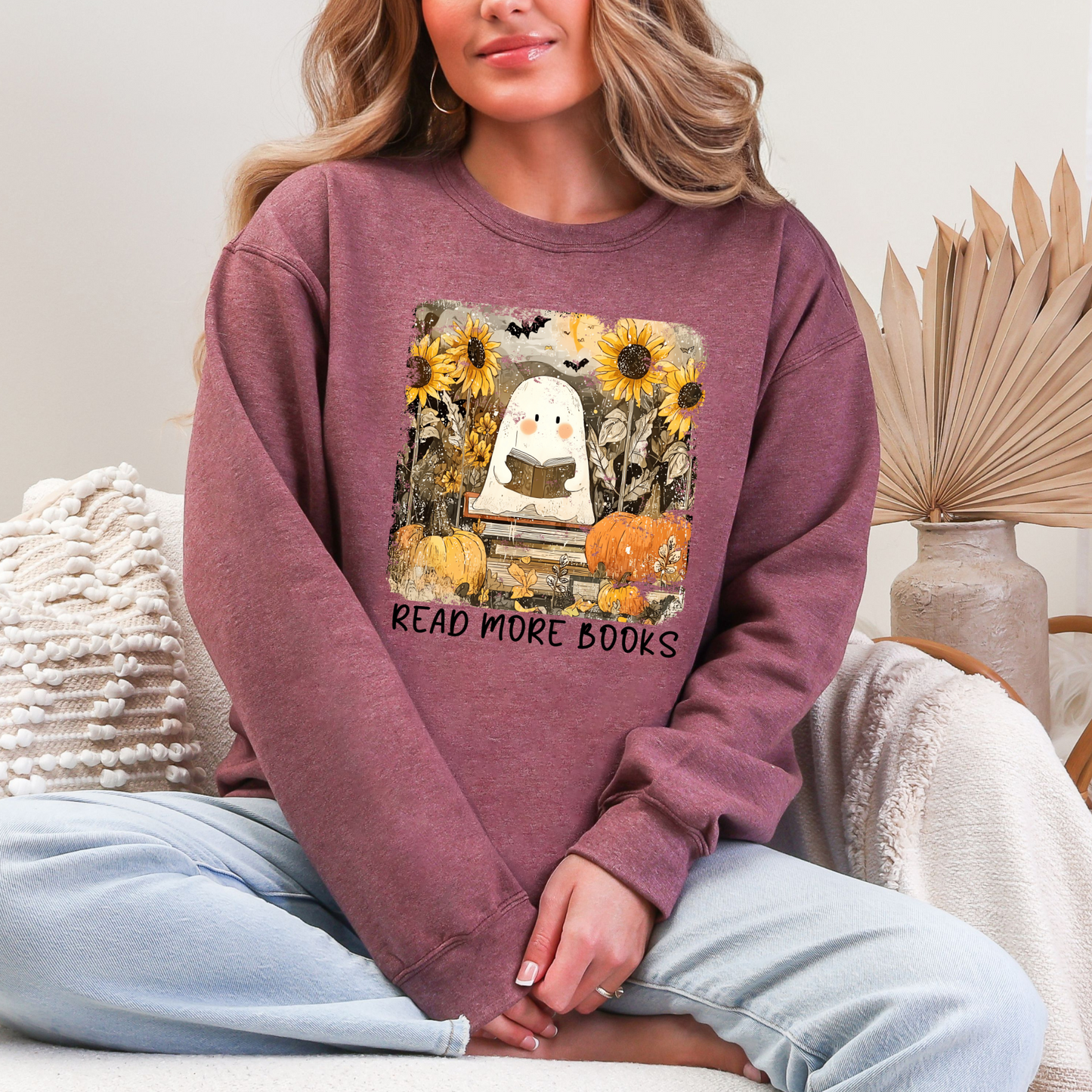 Reading Ghost Sunflowers Graphic Tee or Sweatshirt