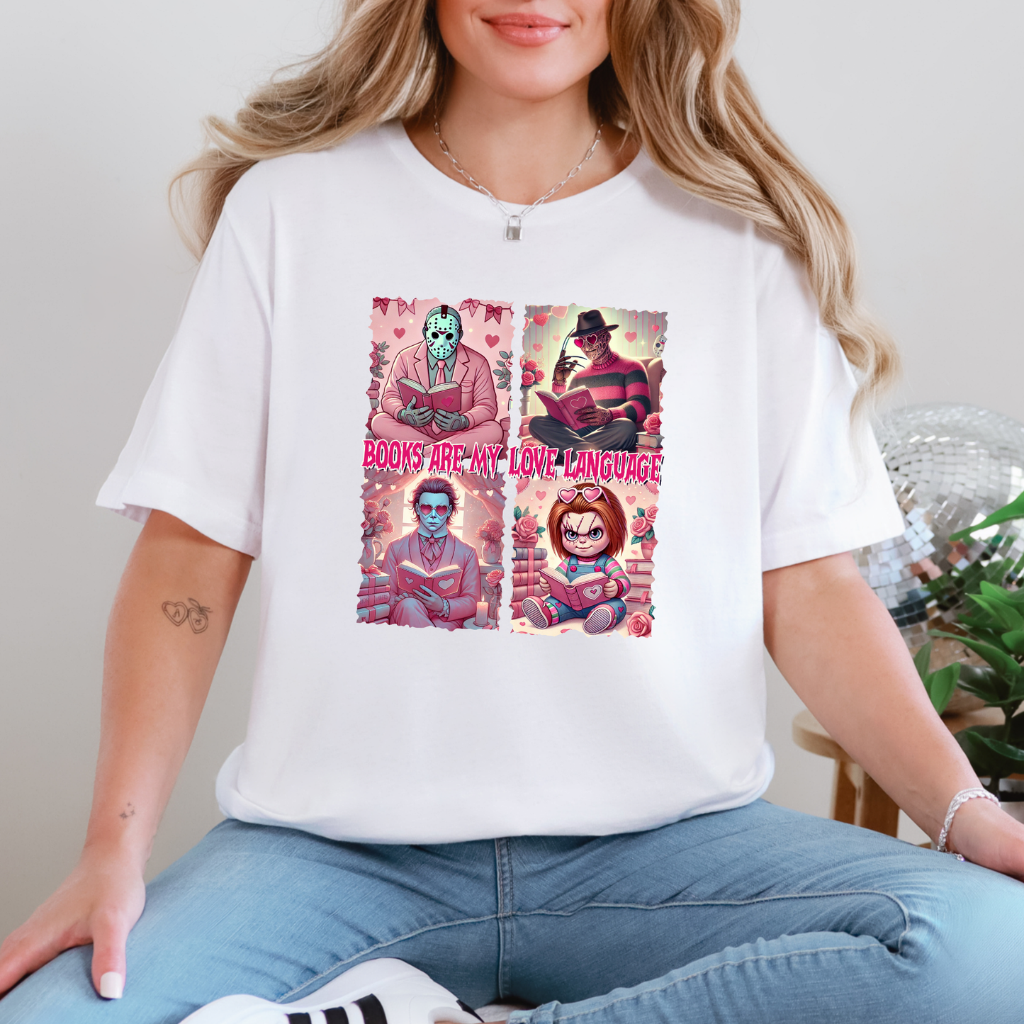 Horror Valentine Books Graphic Tee