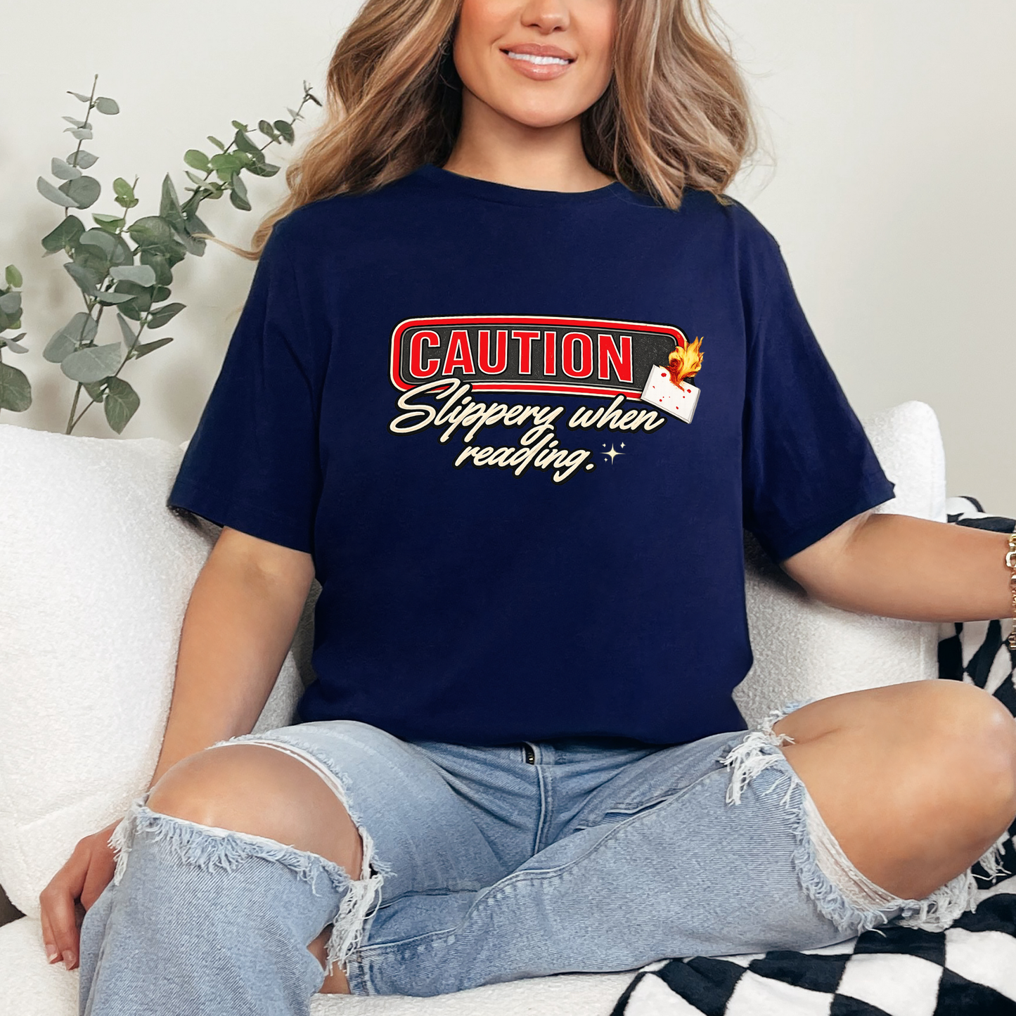 Slippery When Reading Graphic Tee