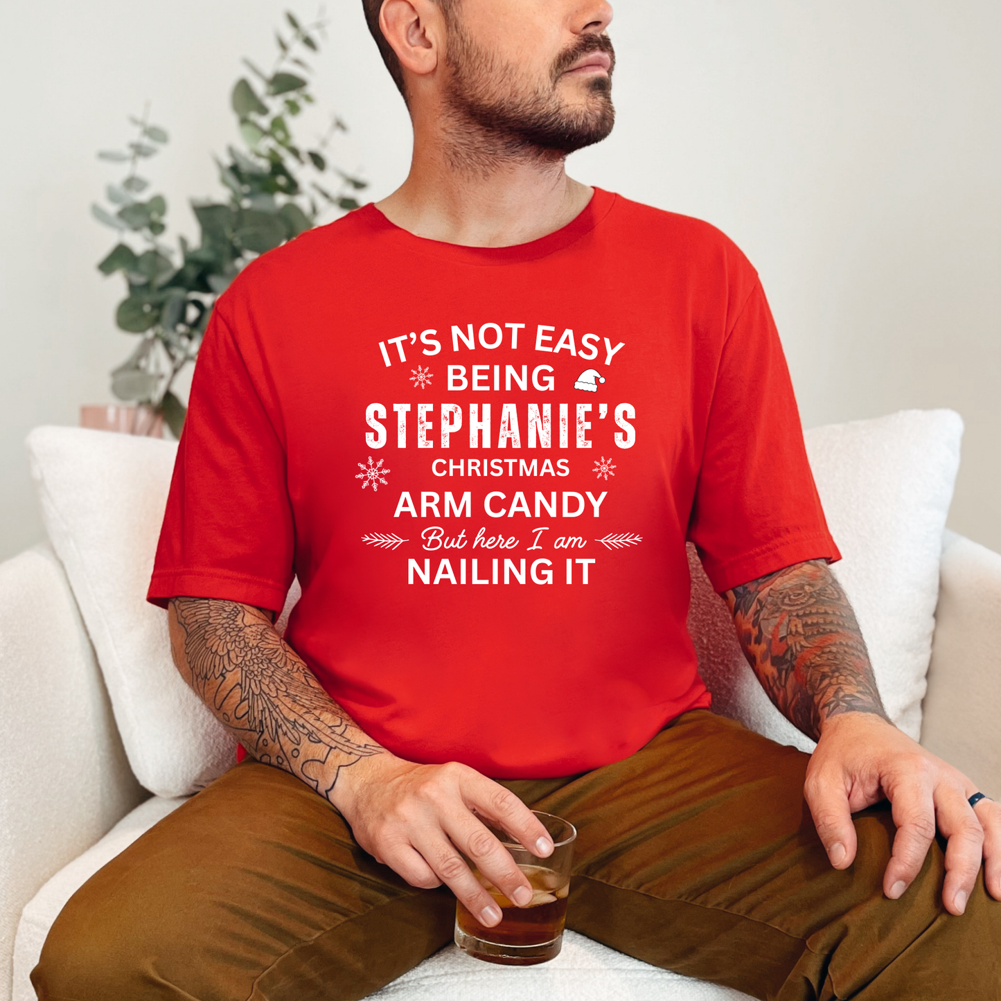 Custom Christmas Arm Candy Graphic Tee