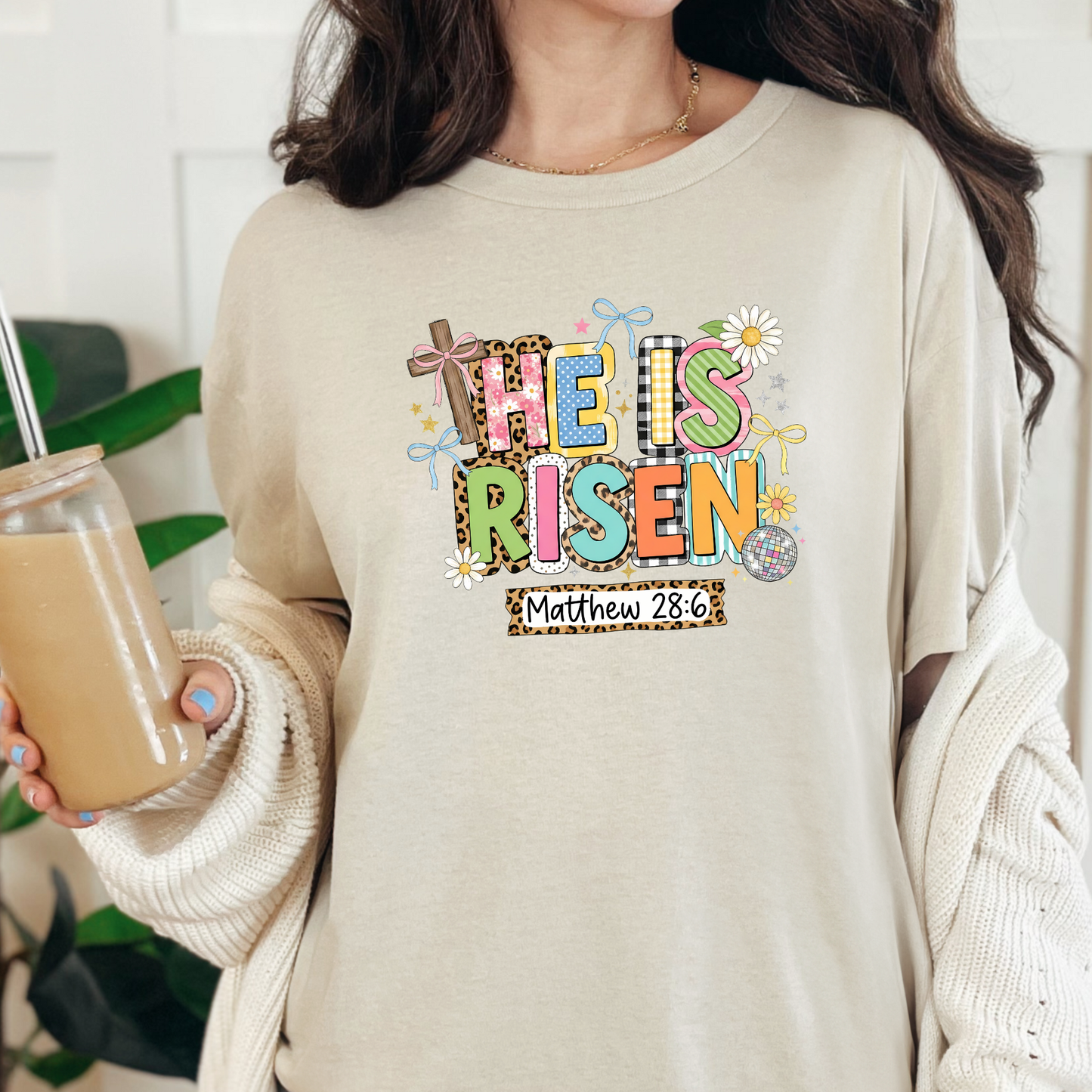 Easter He Is Risen Graphic Tee