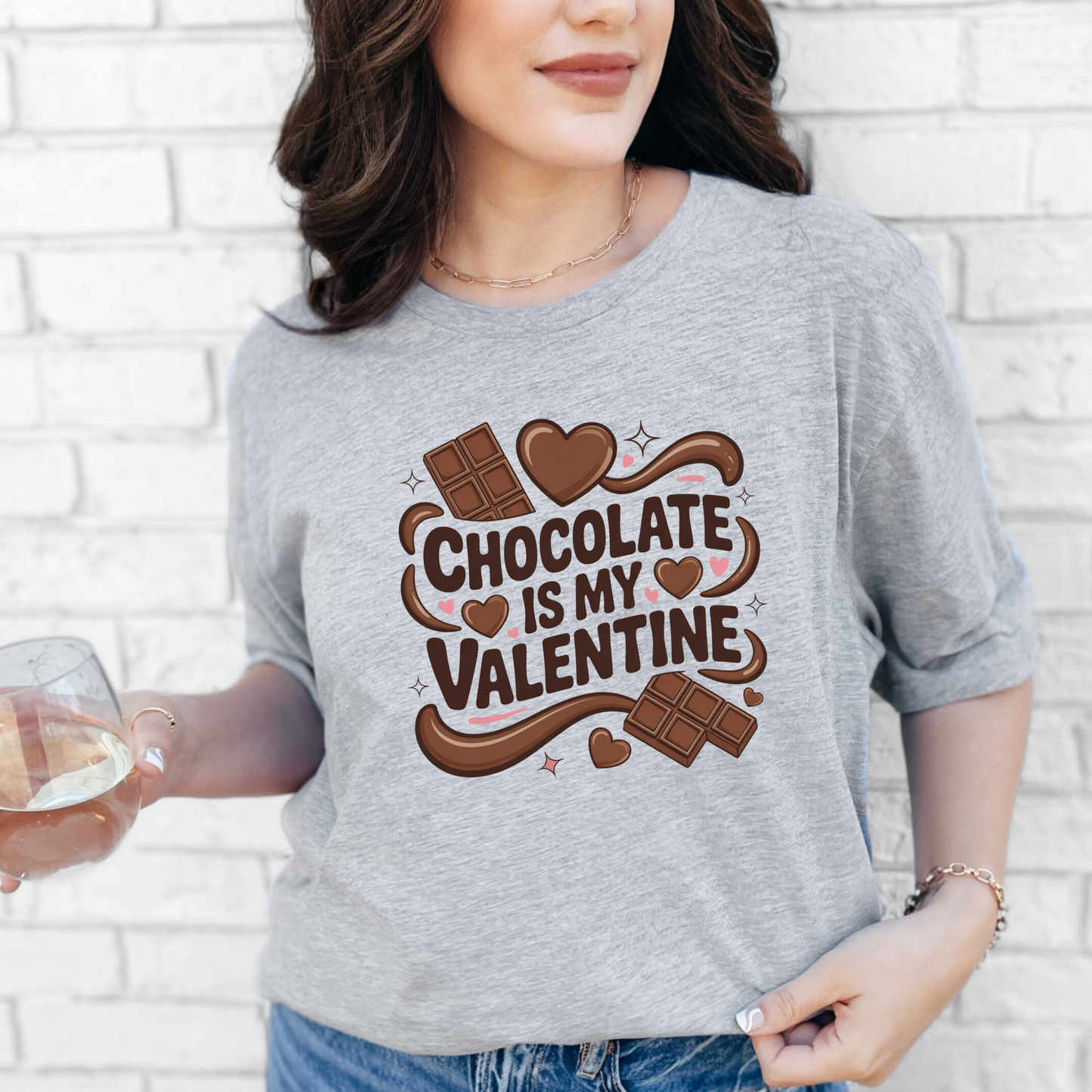 Chocolate is My Valentine Graphic Tee