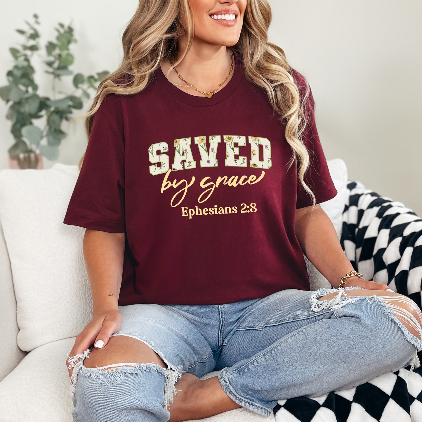 Saved By Grace Graphic Tee