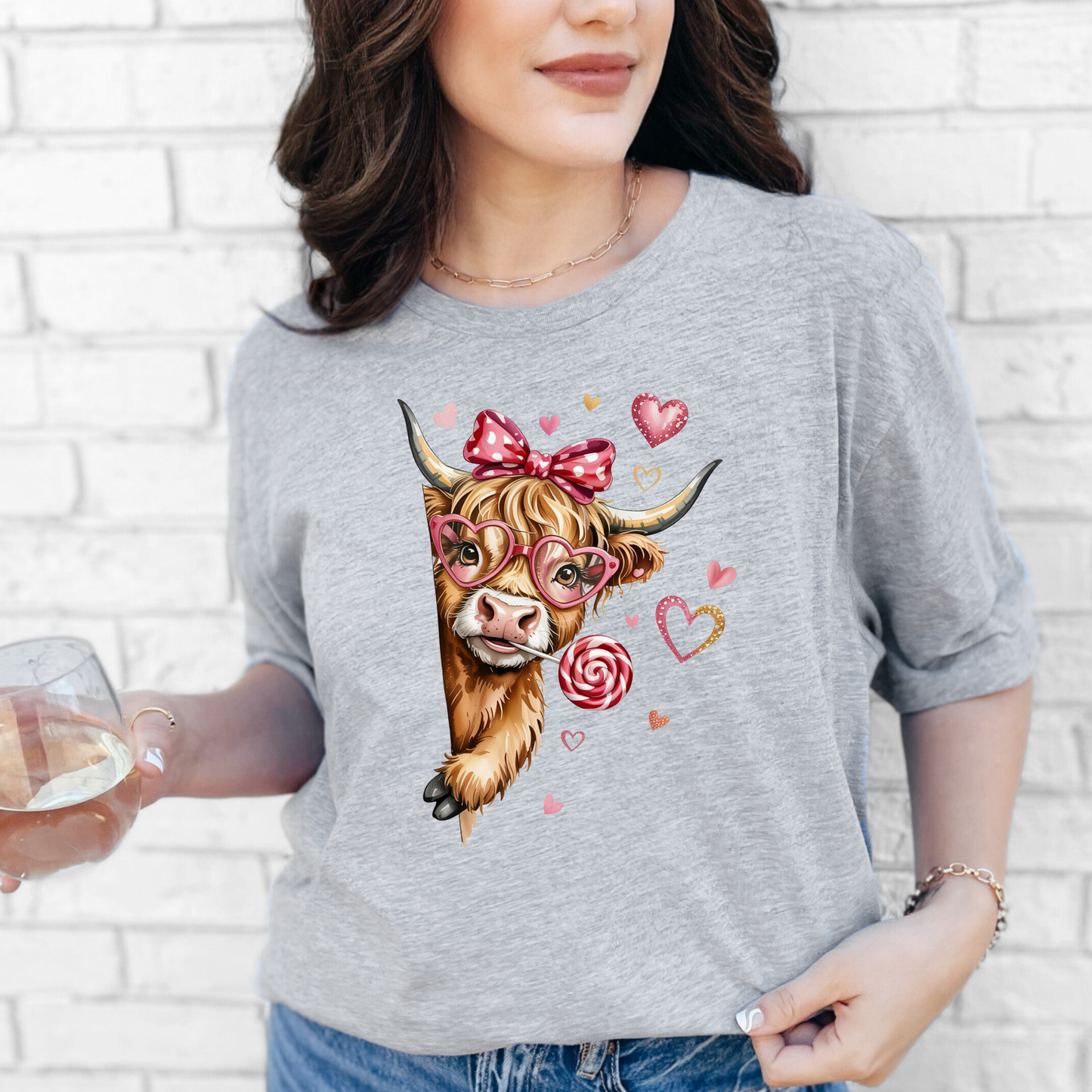 Valentine Cow Graphic Tee