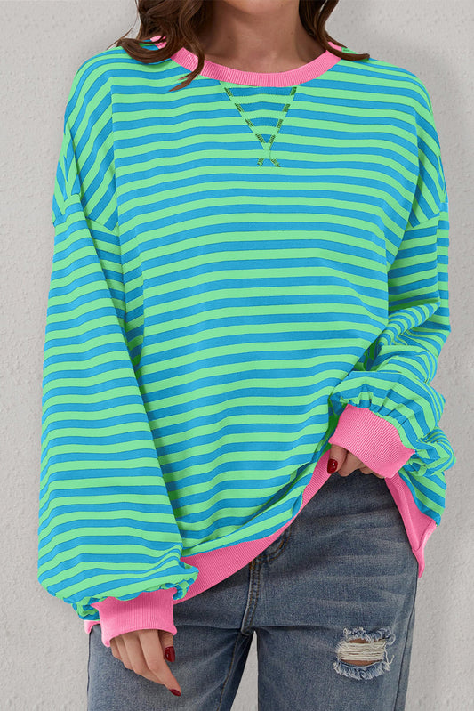 Blue Stripe Oversize Pullover RTS